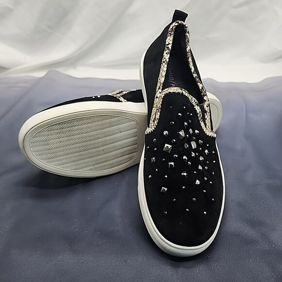 DONALD/PLINER STYLE SANYA BEADED SUEDE/LEATHER UPPERS WOMAN'S 8.5 LOAFERS VGUC - Picture 15 of 16